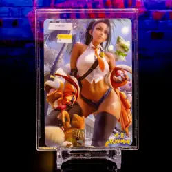 Nemona Waifu Trading Card ACG Pokemon Trainer Holo Flash Foil Double-sided Rare - Image 3