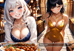 2-Sided Food / Treasure Token Card - Fanart Borderless - EDH / Playtest - Image 1