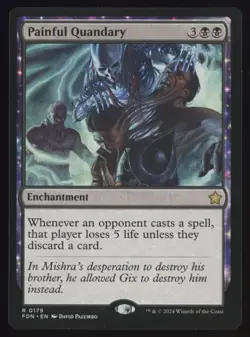 MTG Foundations Painful Quandary #179 Rare - Image 1