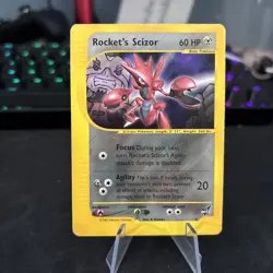 Pokemon TCG Best of Game Promo Rocket's Scizor 4 (Heavily Played) - Image 1