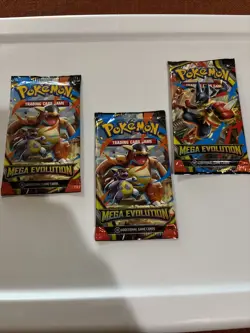 Pokemon TCG Mega Evolution Booster Pack x3 Sealed - Image 1