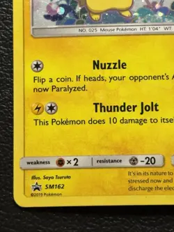 Pokemon 2019 Pikachu SM162 Sun & Moon Black Star Promo Holo Card MP - Image 4