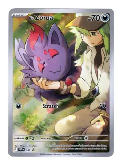 N's Zorua 189 Sv: Scarlet & Violet Promo Pokemon Card NM - Image 1