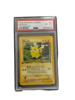 1999 Pokemon Jungle 60 Pikachu 1st Edition EXCELLENT MINT PSA 6 - Image 1