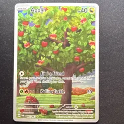 Pokemon Applin 185/167 Twilight Masquerade Illustration Rare NM - Image 1