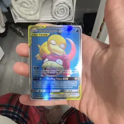 Pokemon Slowpoke & Psyduck GX TAG TEAM Ultra Rare Holo 218/236 250 HP Aqua - Image 1