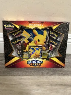 Pokemon TCG Shining Fates Pikachu V Collection Box SEALED - Image 1