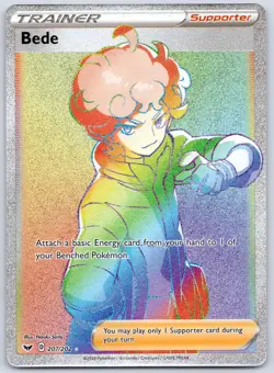 Bede (Rainbow Secret) 207/202 (NM) - SWSH01: Sword & Shield - Pokemon TCG - Image 1