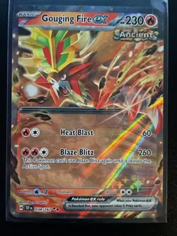 Pokemon TCG Gouging Fire ex Scarlet & Violet-Temporal Forces 038/162 Holo Double - Image 1