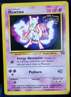 Pokemon TCG Mewtwo Black Star Promo #3 English 1999 Vintage Near Mint - Image 1