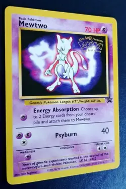 Pokemon TCG Mewtwo Black Star Promo #3 English 1999 Vintage Near Mint - Image 3