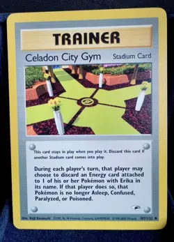 Pokemon TCG Trainer Celadon City Gym 107/132 Gym Challenge English Vintage NM - Image 1