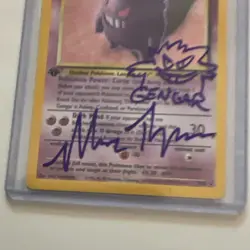 Pokemon first edition gengar from fossil signed by the gengar voice actor! - Image 2