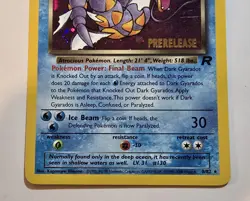 Pokemon Dark Gyarados #8 Team Rocket Prerelease Holo- LP - Image 3