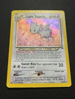 Pokemon TCG Light Togetic Holo Rare 15/105 Neo Destiny Unlimited - Swirl - Image 2