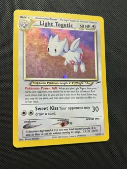 Pokemon TCG Light Togetic Holo Rare 15/105 Neo Destiny Unlimited - Swirl - Image 4