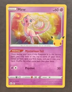 Pokemon TCG Mew 011/025 Holo 25th Anniversary Celebrations - Image 1