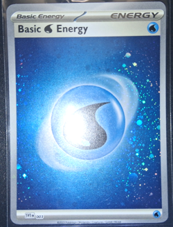 Pokemon TCG Basic Water Energy SVE 003 Cosmos Holo w/ 2 Swirls Fresh Pull - Image 1