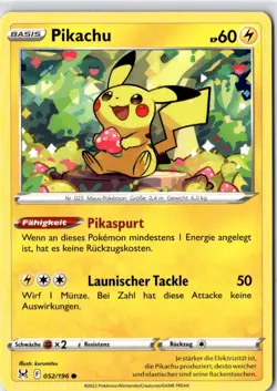 Pokemon Pikachu 052/196 - Verlorener Ursprung - Common Near Mint Deutsch - Image 1