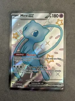 Pokemon Mew ex 216/091 Shiny Ultra Rare Full Art – SV Paldean Fates – NM - Image 1