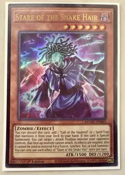 Yugioh! 1x Stare of the Snake Hair MZMU-EN003 Ultra Rare 1st Ed NM - Image 1