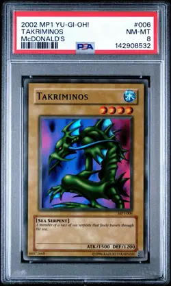 2002 Yu-Gi-Oh! Takriminos McDonald's Promo MP1 Limited Edition Super Rare PSA 8 - Image 1