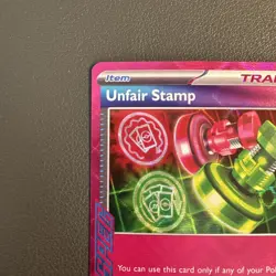 Unfair Stamp 165/167 Twilight Masquerade ACE SPEC Trainer Holo Pokemon TCG NM/M - Image 3