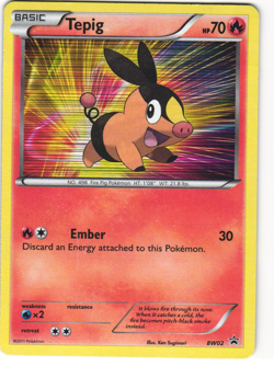 Tepig Promo Pokemon TCG Black & White Sneak-Peek Tins BW02 MP - Image 1