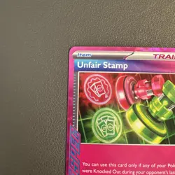 Unfair Stamp 165/167 Twilight Masquerade ACE SPEC Trainer Holo Pokemon TCG NM - Image 3