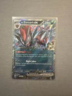 Pokemon TCG Journey Together N’s Zoroark ex Double Rare JTG 098 (Pulled/Sleeved) - Image 1