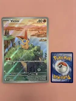 Victini SVP 208 (JUMBO) - Illustraion Rare Black Star Promo (Black Bolt) Pokemon - Image 1