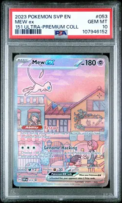 2023 POKEMON SVP EN-SV BLACK STAR PROMO 151 ULTRA-PREM COLL #053 MEW EX PSA 10 - Image 1