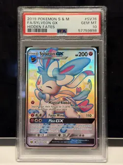 Pokemon TCG Sylveon GX Full Art SV76/SV94 Hidden Fates Shiny Vault PSA 10 - Image 1