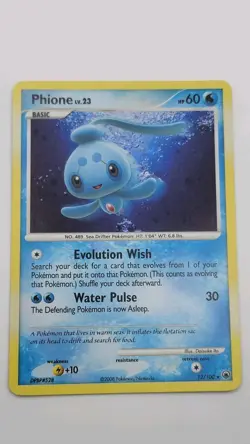 2008 Pokemon Diamond & Pearl Majestic Dawn Phione Holo Rare 12/100 - Image 1