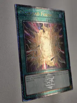 Overload Fusion RA03-EN169 Quarter Century Secret Rare Yugioh 1st Edition Mint - Image 2