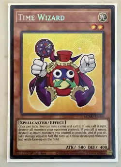 Yugioh! 1x Time Wizard MZMU-EN060 Secret Rare 1st Ed NM - Image 1