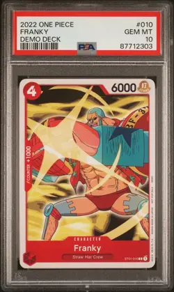 RARE One Piece DEMO DECK Card - 2002 Franky ST01-010 - PSA 10 GEM - Image 1