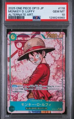 Two(2) One Piece Japanese Monkey D Luffy Cards - Both Graded PSA 10 - Image 3