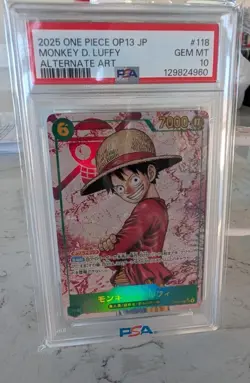 Two(2) One Piece Japanese Monkey D Luffy Cards - Both Graded PSA 10 - Image 5