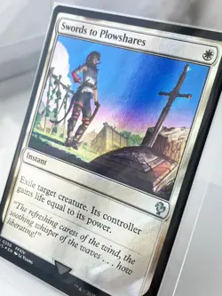 Swords to Plowshares (SURGE FOIL) FIC 0256 Magic MtG Final Fantasy FFXIV - Image 2