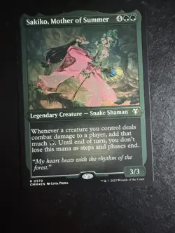 MTG - NM - ETCHED FOIL - Sakiko, Mother of Summer - Commander Masters - Image 1