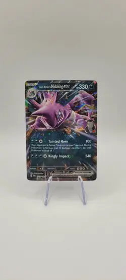 Pokemon TCG: Team Rocket's Nidoking ex 119/182 Double Rare Card NM - Image 1