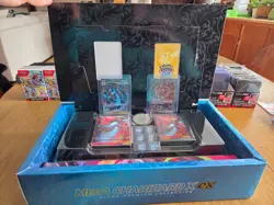 Pokemon Mega Charizard X UPC Playmat, Sleeves, Deck Dice and Promos - Image 1