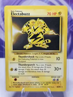 Pokemon TCG Electabuzz Base Set 20/102 Unlimited Rare Vintage 1999 LP - Image 1