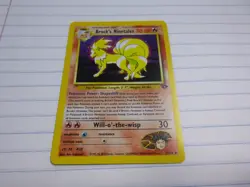 POKEMON Gym Challenge BROCK'S NINETALES 3/132 HOLO Card - Image 1
