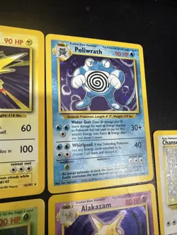 Pokemon Base Set Holo Lot Venusaur 15/102 Alakazam 1/102 Poliwrath Zapdos Chanc - Image 4