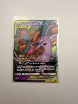 Pokemon TCG Espeon & Deoxys GX 72/236 Tag Team Card NM - Image 1