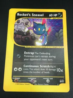 Rocket's Sneasel 5 Best Of Game Promos Pokemon Vintage WOTC NM 2002 - Image 1