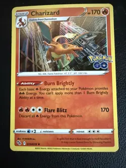 Pokemon Go TCG Charizard Holo 10/78 NM Pack Fresh Card English ch3 - Image 4