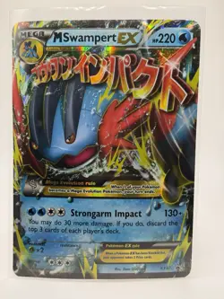 Pokemon TCG 2015 XY Black Star Promos Mega Swampert EX Holo XY87 JUMBO Card - Image 1